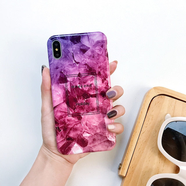 Luxury Marble Phone Case For iPhone 7 Case For iPhone X 7 6 6S 8 Plus 6 S Case Cover XR XS MXA Coque Silicon Fundas Capa Carcasa