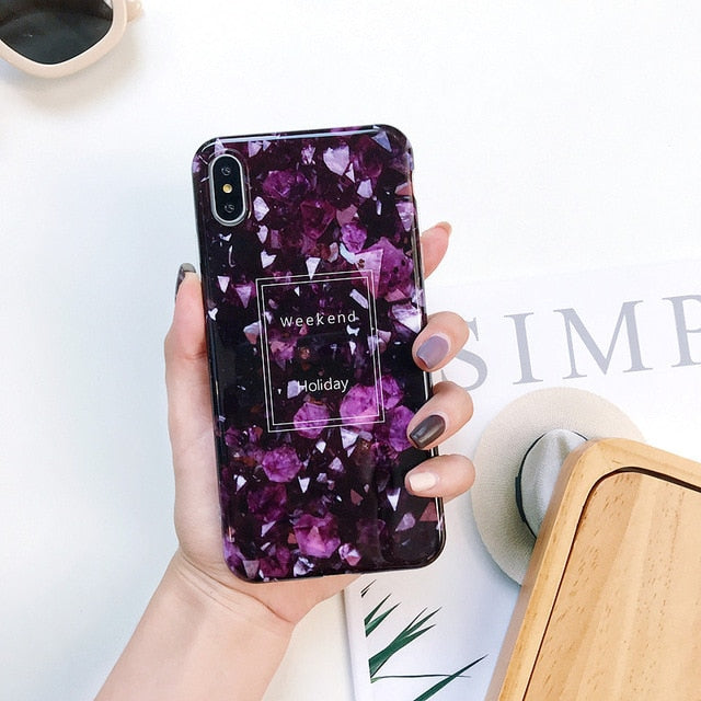 Luxury Marble Phone Case For iPhone 7 Case For iPhone X 7 6 6S 8 Plus 6 S Case Cover XR XS MXA Coque Silicon Fundas Capa Carcasa