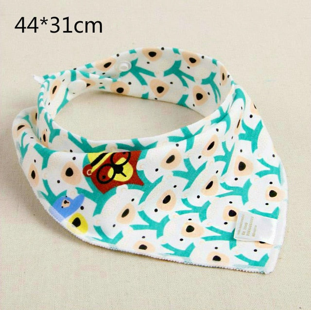 Baby Bibs Waterproof Triangle Cotton Cartoon Child Baberos Bandana Bibs Babador Dribble Bibs Newborn Slabber Absorbent Cloth