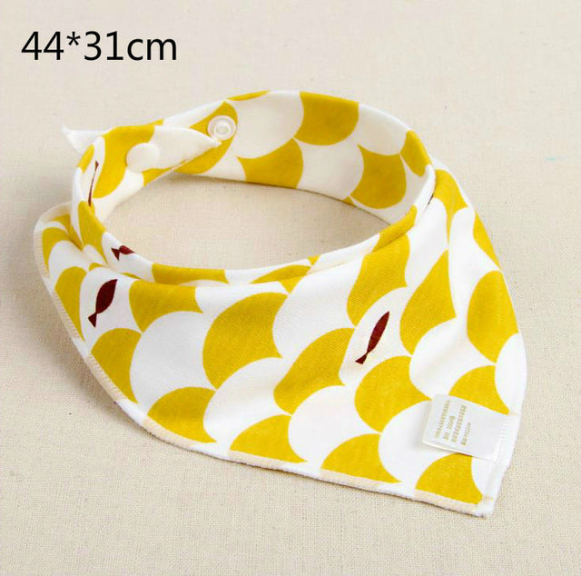 Baby Bibs Waterproof Triangle Cotton Cartoon Child Baberos Bandana Bibs Babador Dribble Bibs Newborn Slabber Absorbent Cloth