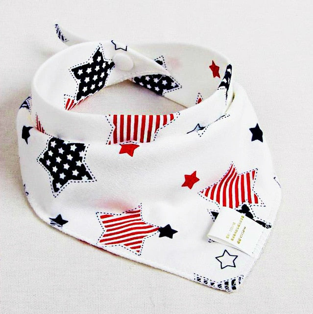 Baby Bibs Waterproof Triangle Cotton Cartoon Child Baberos Bandana Bibs Babador Dribble Bibs Newborn Slabber Absorbent Cloth