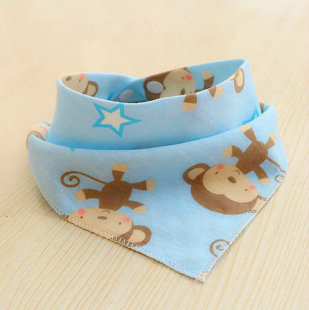 Baby Bibs Waterproof Triangle Cotton Cartoon Child Baberos Bandana Bibs Babador Dribble Bibs Newborn Slabber Absorbent Cloth