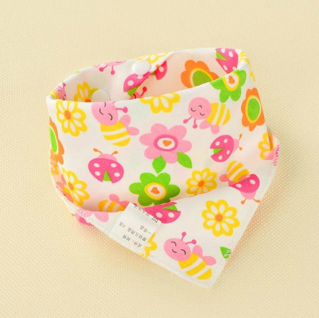 Baby Bibs Waterproof Triangle Cotton Cartoon Child Baberos Bandana Bibs Babador Dribble Bibs Newborn Slabber Absorbent Cloth