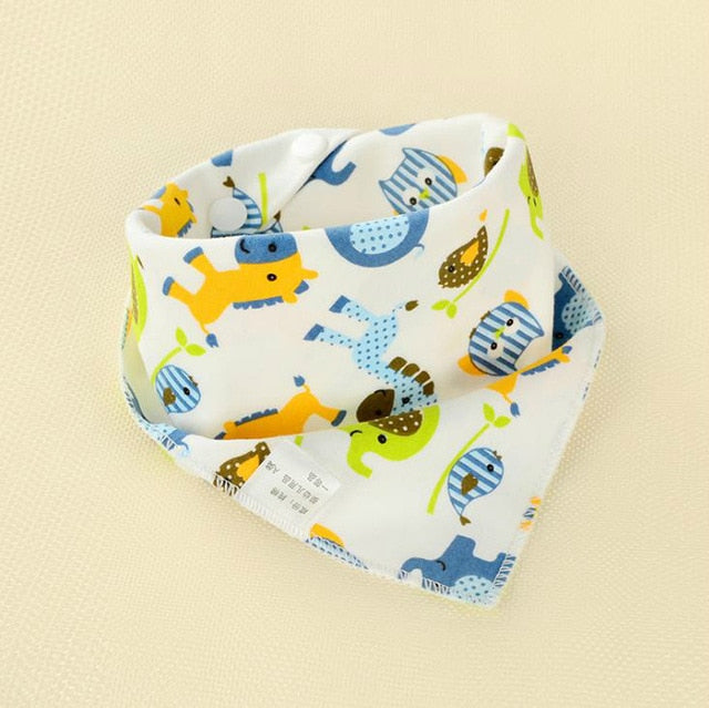 Baby Bibs Waterproof Triangle Cotton Cartoon Child Baberos Bandana Bibs Babador Dribble Bibs Newborn Slabber Absorbent Cloth