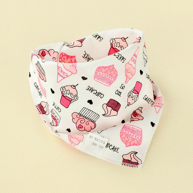 Baby Bibs Waterproof Triangle Cotton Cartoon Child Baberos Bandana Bibs Babador Dribble Bibs Newborn Slabber Absorbent Cloth