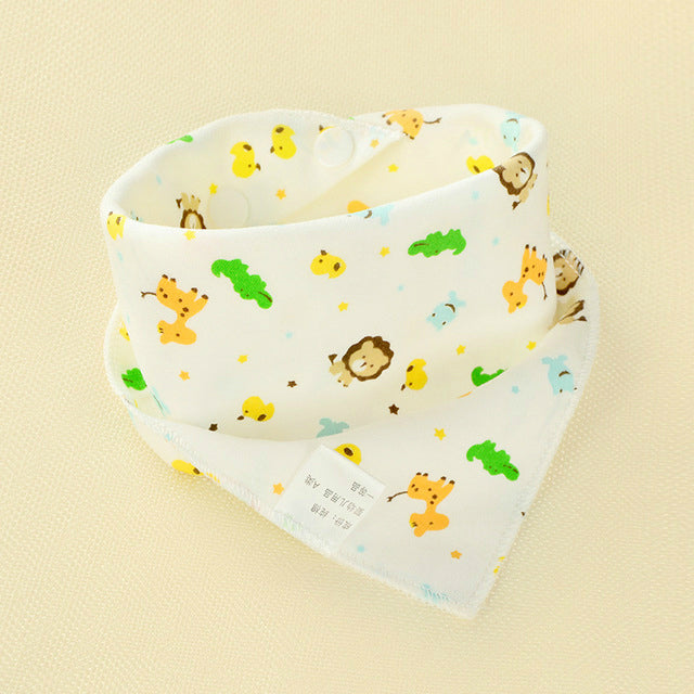 Baby Bibs Waterproof Triangle Cotton Cartoon Child Baberos Bandana Bibs Babador Dribble Bibs Newborn Slabber Absorbent Cloth