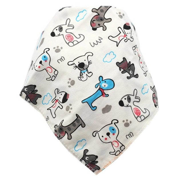 Baby Bibs Waterproof Triangle Cotton Cartoon Child Baberos Bandana Bibs Babador Dribble Bibs Newborn Slabber Absorbent Cloth